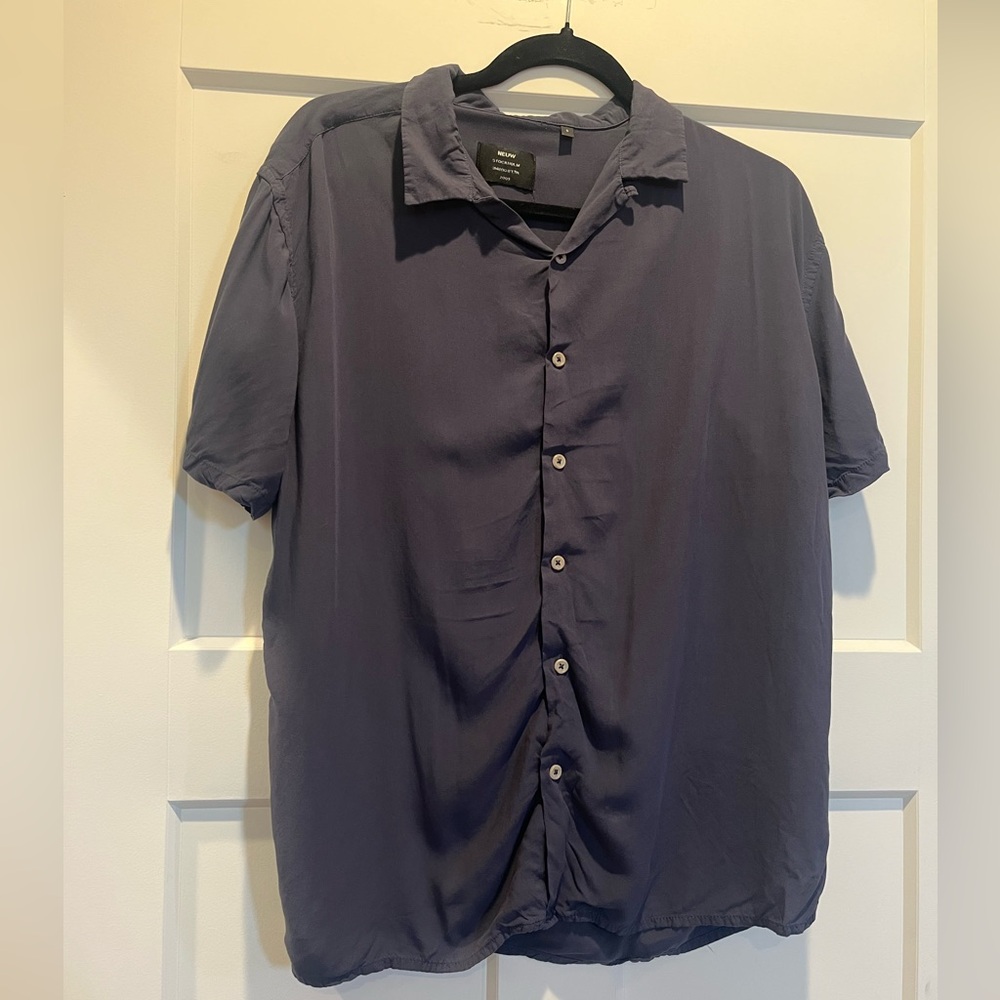 Neuw Blue Casual Button Down Shirt